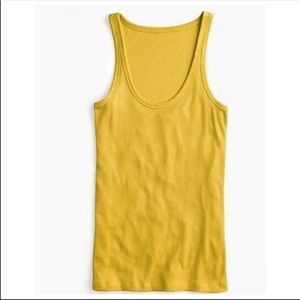 J.CREW “1993 Favorite Tank” Ribbed Tencel - Mustard Yellow - XXS